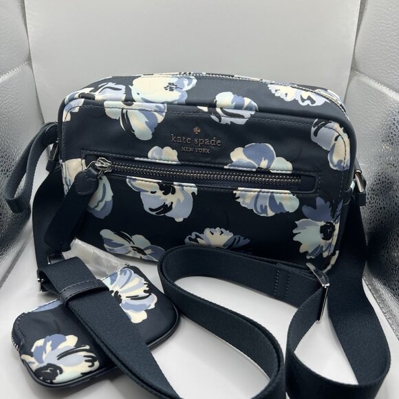 🌸 NWT Kate Spade Chelsea Regal Floral Crossbody + Coin Pouch — Navy - Picture 8 of 11